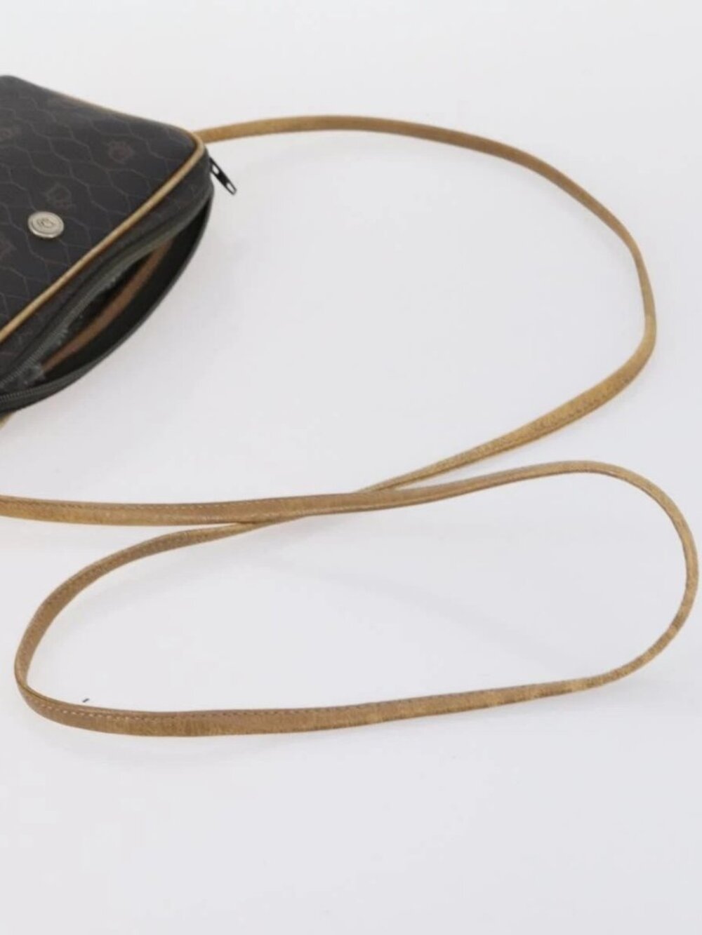Christian Dior BOTTEGA VENETA Hand Bag Suede PVC 2 Set Brown Gold Auth bs30859 - Picture 9 of 16